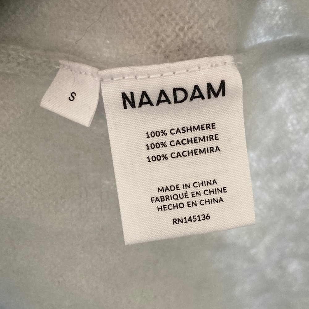 NAADAM Pale Blue Cashmere Boatneck Sweater - Picture 2 of 2